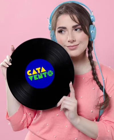 Caixa de discos de vinil prontos para envio