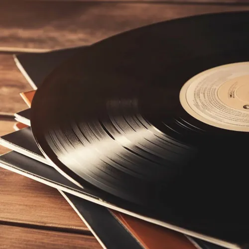 Discos de vinil de diversos gêneros musicais